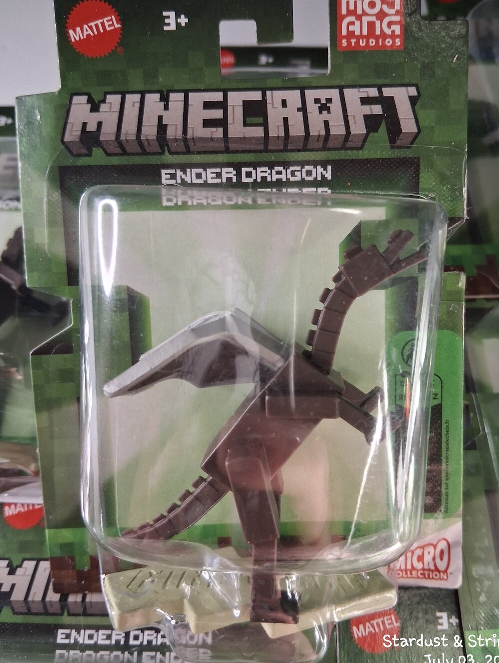 Mattel Minecraft Ender Dragon Figure - Black - Micro Collection